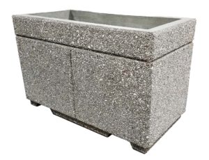 STONE-CAST 4′ Security Planters w/ Forklift Knockouts 48″’L x 24″W x 30″H